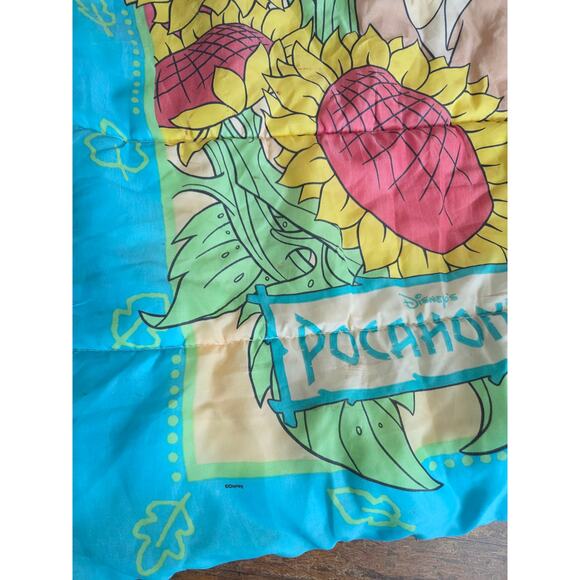 Vintage 90s Disney Pocahontas Sleeping Bag Slumber Party Sleepover 26"×54" - Picture 2 of 6